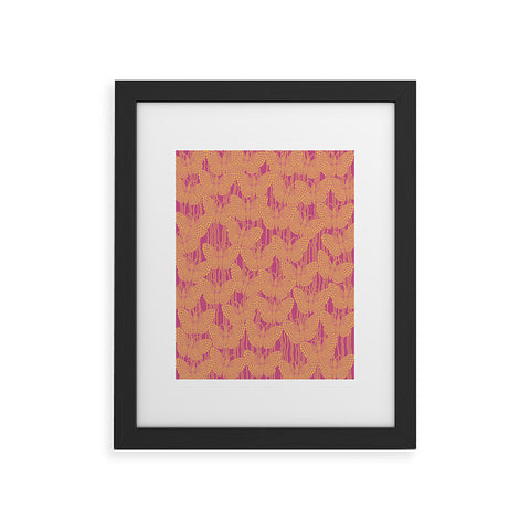 Ruby Door Butterflies And Pearls In Pink Framed Art Print
