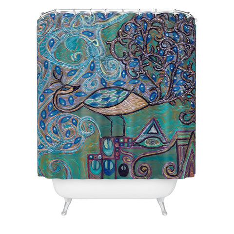 Ruby Door Ever Watchful Guardian Shower Curtain