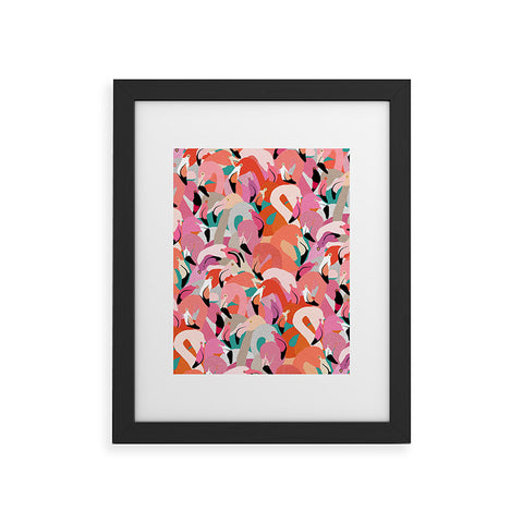 Ruby Door Flamingo Flock Framed Art Print
