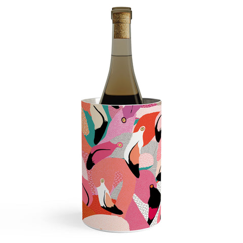 Ruby Door Flamingo Flock Wine Chiller