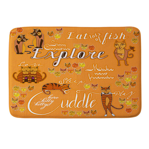 Ruby Door How To Be A Happy Cat Memory Foam Bath Mat