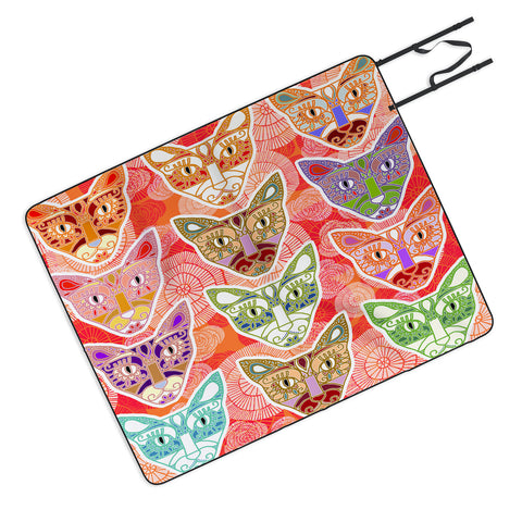 Ruby Door Mexicali Cats Picnic Blanket