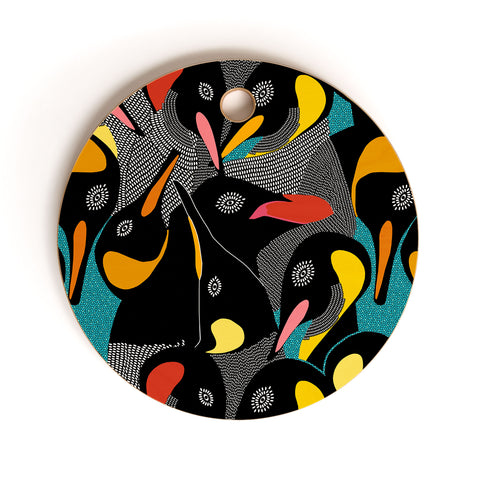 Ruby Door Polar Penguins Cutting Board Round