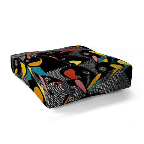 Ruby Door Polar Penguins Floor Pillow Square