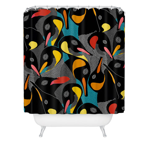 Ruby Door Polar Penguins Shower Curtain