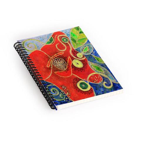 Ruby Door Poppy And Juggler Spiral Notebook