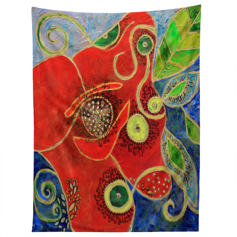 Ruby Door Poppy And Juggler Tapestry