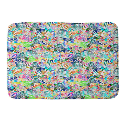 Ruby Door Rainbow Zebras Memory Foam Bath Mat