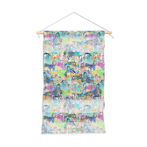 Ruby Door Rainbow Zebras Wall Hanging Portrait