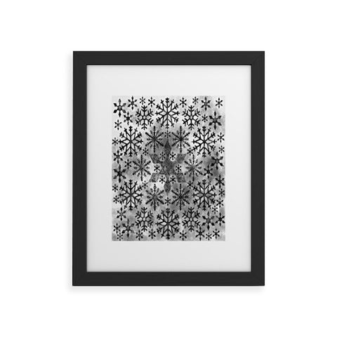 Ruby Door Snow Leopard Snowflake Framed Art Print
