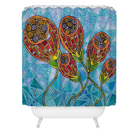 Ruby Door Sunward Shower Curtain