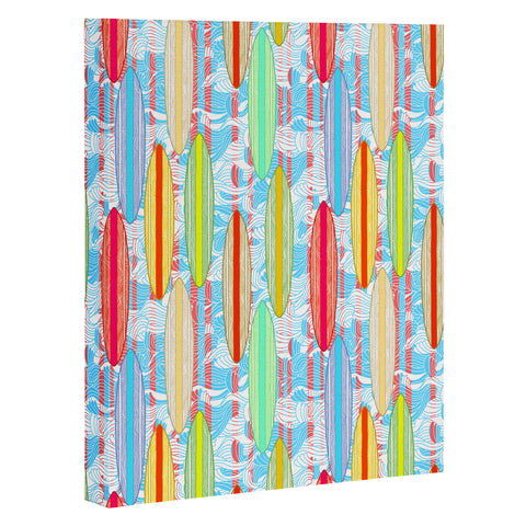 Ruby Door Surfer Stripe In Brights Art Canvas