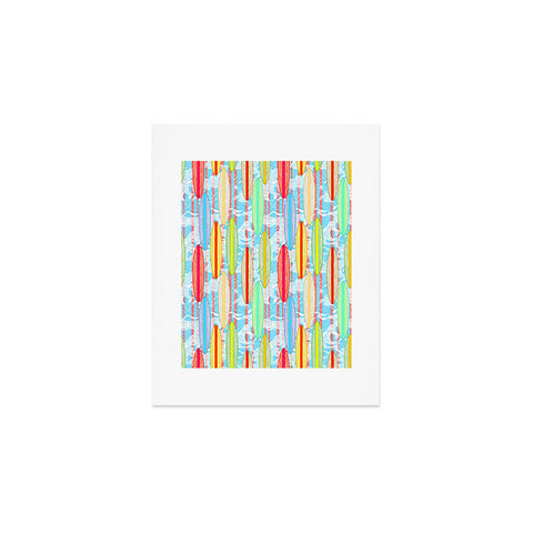 Ruby Door Surfer Stripe In Brights Art Print