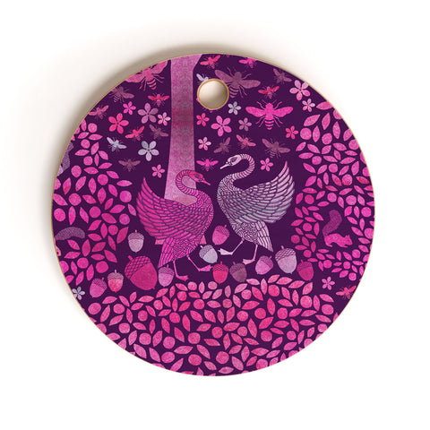 Ruby Door Swans and Squirrels Cutting Board Round