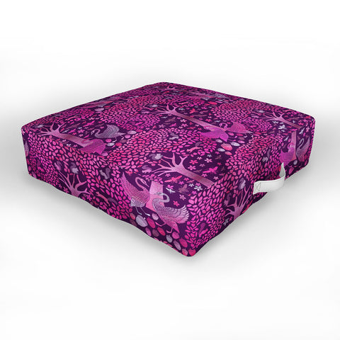 Ruby Door Swans and Squirrels Outdoor Floor Cushion