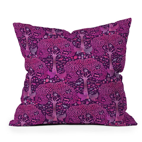 Ruby Door Swans and Squirrels Throw Pillow
