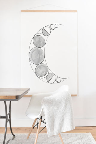 Runa Creative Co The Lunar Phases Art Print And Hanger