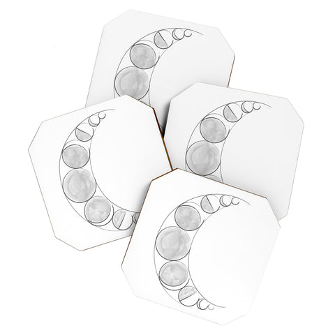 Runa Creative Co The Lunar Phases Coaster Set