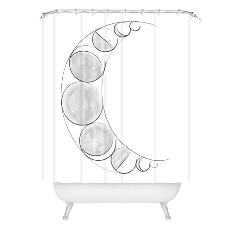 Runa Creative Co The Lunar Phases Shower Curtain
