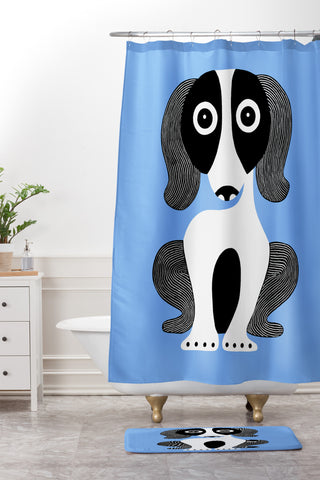 S Eifrid Karma Blue Shower Curtain And Mat