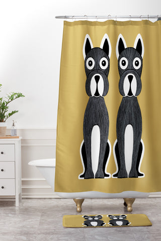 S Eifrid Peas And Carrots Gold Shower Curtain And Mat