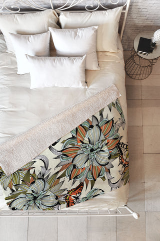 Sabine Reinhart Blooming Garden Fleece Throw Blanket