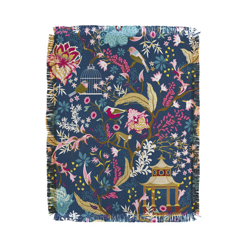 Sabine Reinhart Chinoiserie Throw Blanket