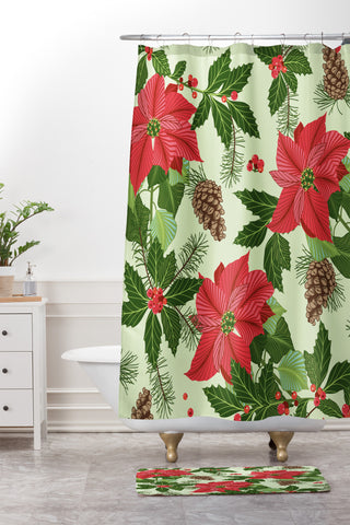Sabine Reinhart Christmas Ballad Shower Curtain And Mat