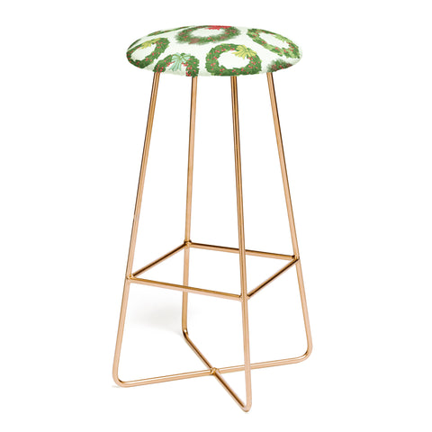 Sabine Reinhart Christmas Wreaths Bar Stool