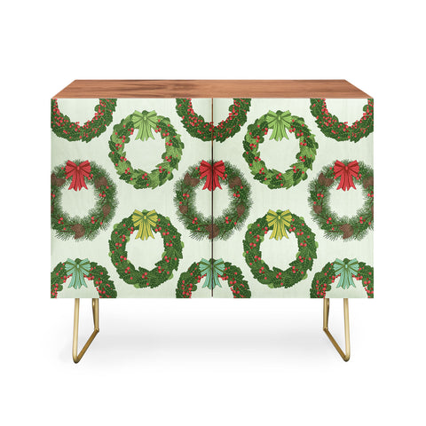 Sabine Reinhart Christmas Wreaths Credenza