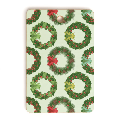 Sabine Reinhart Christmas Wreaths Cutting Board Rectangle