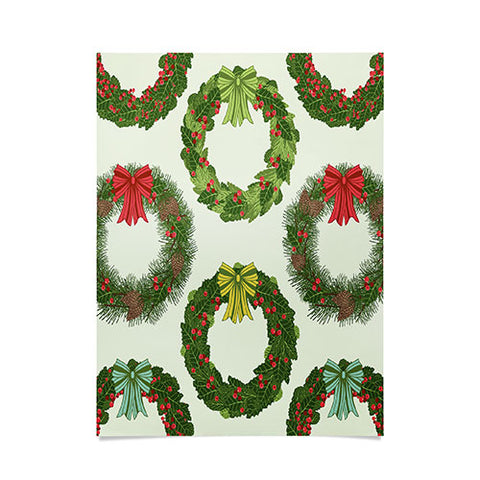 Sabine Reinhart Christmas Wreaths Poster