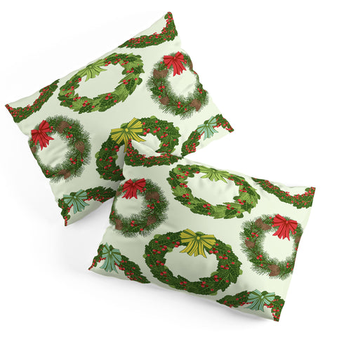 Sabine Reinhart Christmas Wreaths Pillow Shams