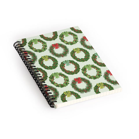 Sabine Reinhart Christmas Wreaths Spiral Notebook
