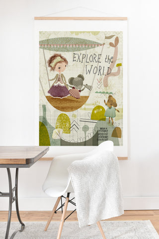 Sabine Reinhart Explore the World Art Print And Hanger