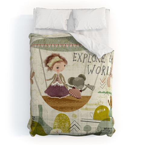 Sabine Reinhart Explore the World Duvet Cover