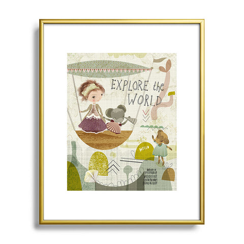 Sabine Reinhart Explore the World Metal Framed Art Print