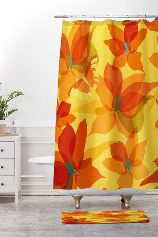Sabine Reinhart Feel The Beat Shower Curtain And Mat