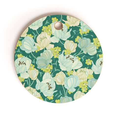 Sabine Reinhart Flower Fields Cutting Board Round