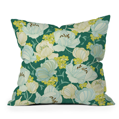 Sabine Reinhart Flower Fields Throw Pillow