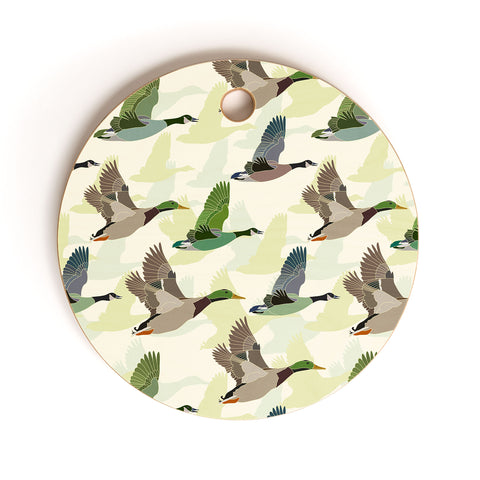 Sabine Reinhart Flying Ducks Cutting Board Round