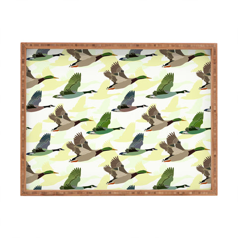Sabine Reinhart Flying Ducks Rectangular Tray