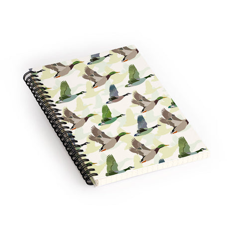Sabine Reinhart Flying Ducks Spiral Notebook
