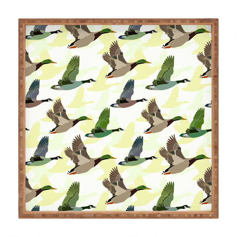 Sabine Reinhart Flying Ducks Square Tray