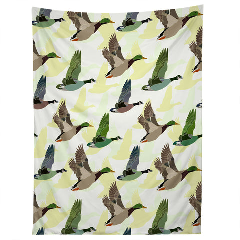 Sabine Reinhart Flying Ducks Tapestry