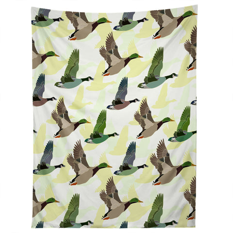 Sabine Reinhart Flying Ducks Tapestry