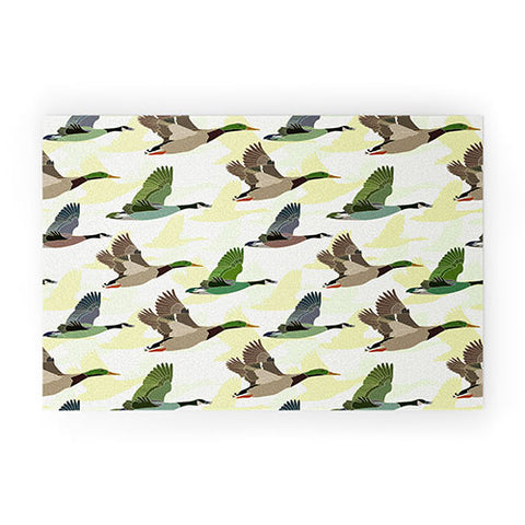 Sabine Reinhart Flying Ducks Welcome Mat