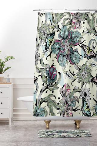 Sabine Reinhart Garden Parade Shower Curtain And Mat