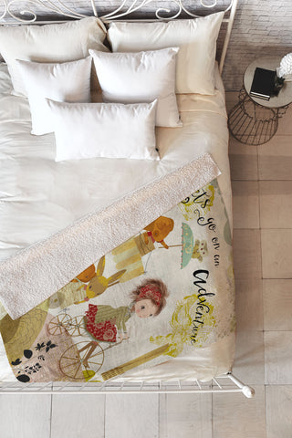 Sabine Reinhart Go on an Adventure Fleece Throw Blanket