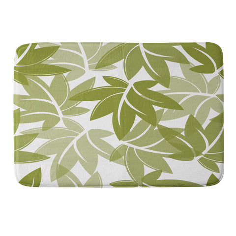Sabine Reinhart Green Leaves Memory Foam Bath Mat